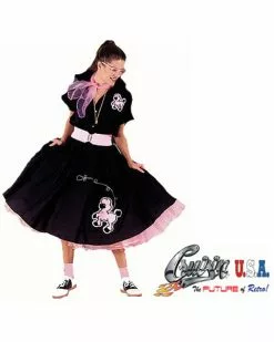 Plus Size Black And Pink Complete Poodle Outfit Costume For Adul